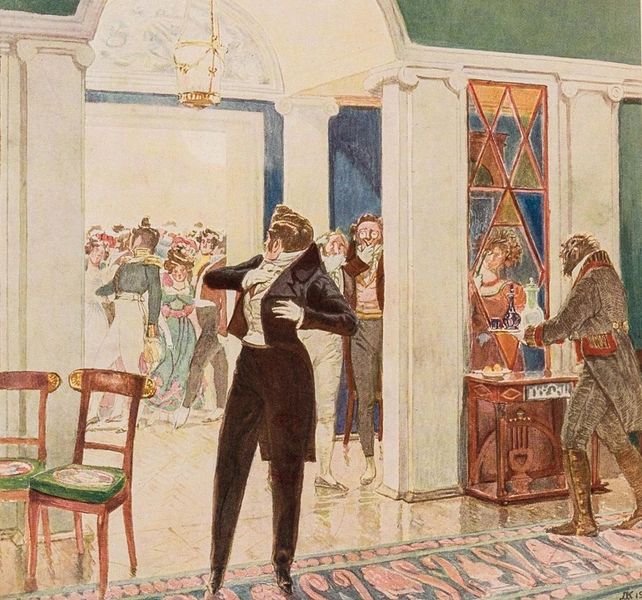 Чацкий. Иллюстрация Кардовского к комедии «Горе от ума», 1913 | Источник: Дмитрий Николаевич Кардовский, Public domain, через Викисклад