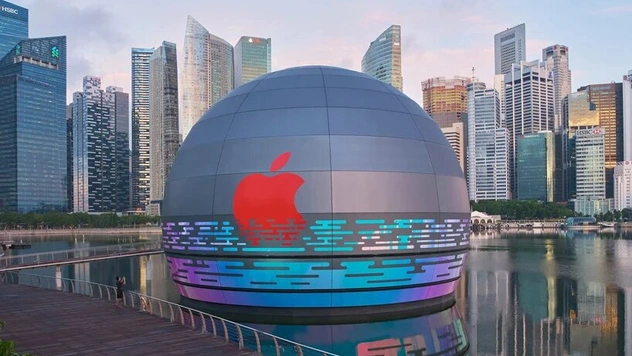 Новый Apple Store по проекту Foster + Partners в Сингапуре