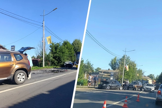 В Сети появились кадры с места аварии на М-8 в Переславле-Залесском | Источник: Переславль Live / Vk.com