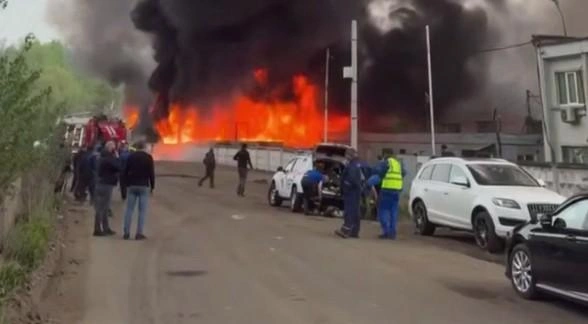 В Долгопрудном полыхает мусороперерабатывающий завод | Источник: Типичный Долгопрудный / T.me