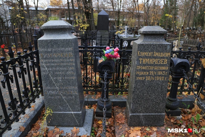 Надгробие у академика Тимирязева скромное | Источник: Татьяна Спиридонова / MSK1.RU