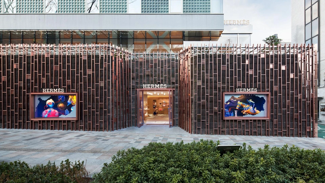 Новый бутик Hermès в Токио | Источник: Nacasa & Partners