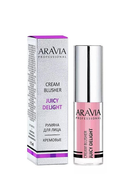 Румяна жидкие кремовые Juicy Delight, оттенок 03 красно-коричневый Aravia Professional 