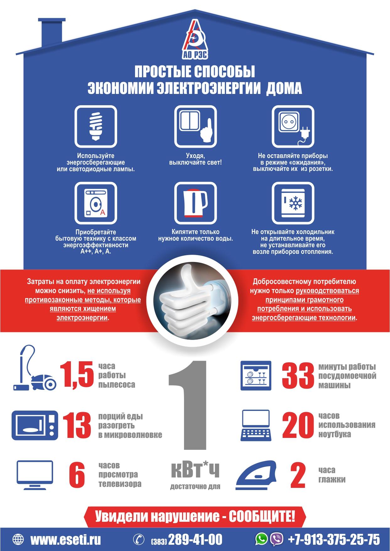 Грамотное потребление — основа экономии: АО «РЭС» поделилось советами по  энергосбережению - 31 июля 2018 - НГС.ру