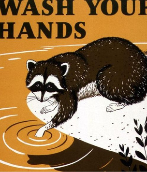 Агитационные плакаты про мытье рук 1920-1940-х годов