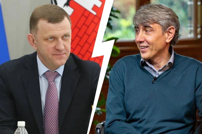 Слева — Евгений Наумов, справа — Сергей Галицкий | Источник: emnaumov/ T.me; Коммент.Шоу / Youtube.com