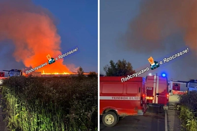 Под Ярославлем загорелось производство по переработке мусора