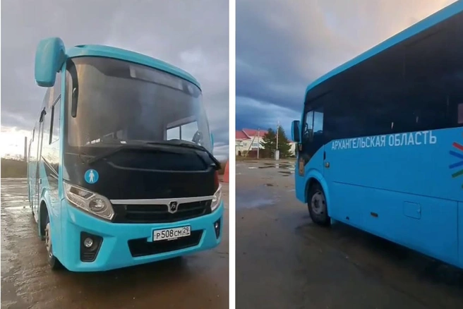 По Архангельску ездит новый ПАЗ: чем этот автобус отличается от своих предшественников | Источник: ТК РИКО / T.me