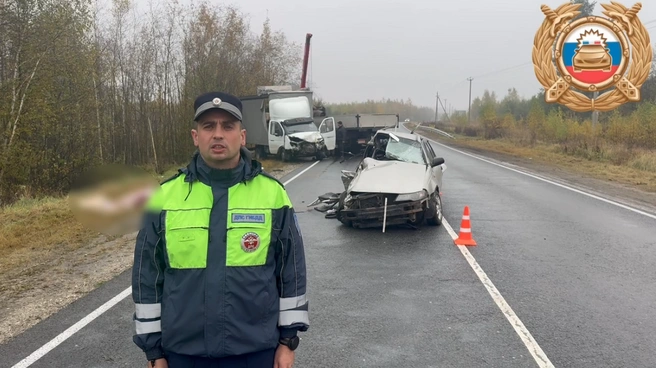 На кадрах видно, как сильно повреждены машины | Источник: ГАИ Рязанской области