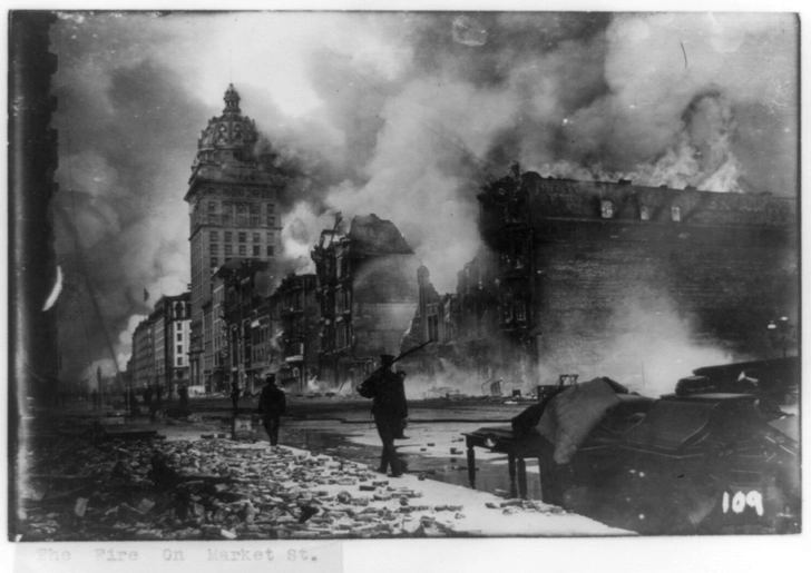 Последствия землетрясения в 1906 году | Источник: Library of Congress / Unsplash