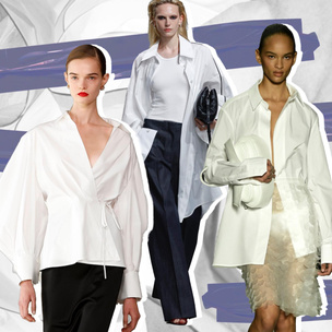 Как интересно носить белую рубашку — тренд 2024: 5 беспроигрышных сочетаний с модных показов