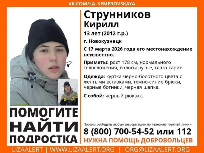 Возможно, мальчик находится в Новосибирской области | Источник: Поисковый отряд «ЛизаАлерт» Кузбасс / «ВКонтакте»
