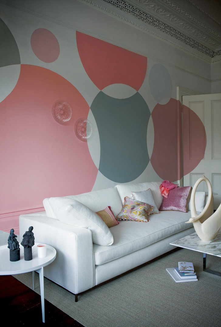 Покраска стен в интерьере: виды, дизайн, сочетания, выбор цвета, 300 реальных фото