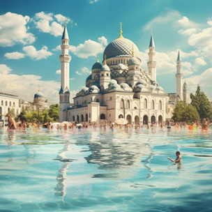 Если бы Москва была Стамбулом: 24 живописные фотографии от нейросети