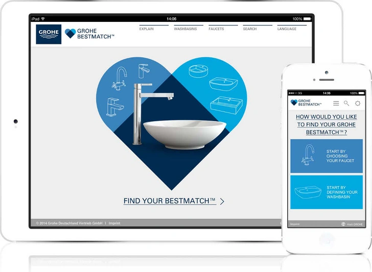 Обновленная версия приложения Grohe BestMatch для iOS и Android