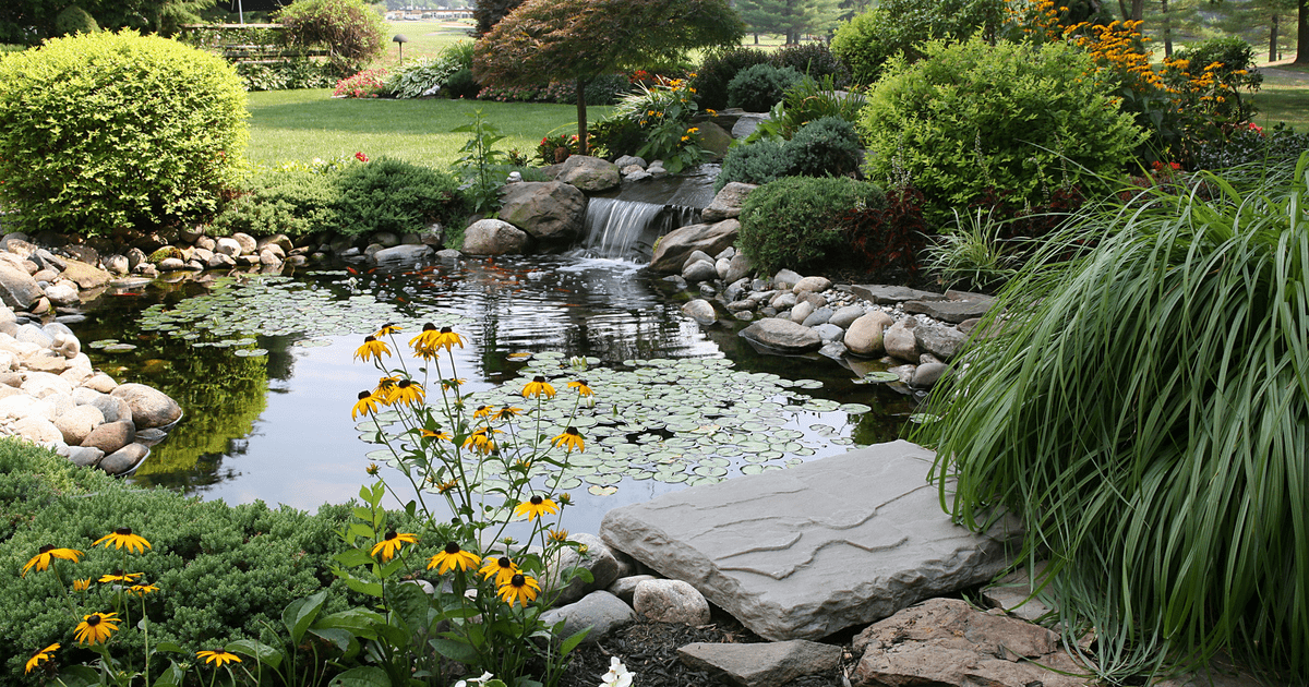 Садовый пруд пластиковый для дачи 120 цв. (1050х800х350)