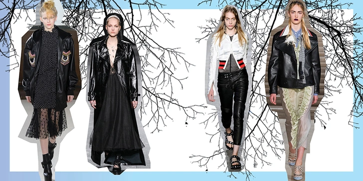 Giamba, осень-зима 2016/17; Valentino, осень-зима 2016/17; Alexander Wang, весна-лето 2016; Miu Miu, весна-лето 2016. | Источник: IMAX TREE
