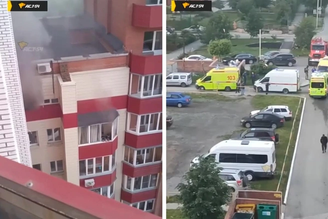 Возгорание произошло 7 июня, очевидцы отмечают, что заметили густой дым примерно в 05:00 | Источник: «АСТ-54 Black» / telegram