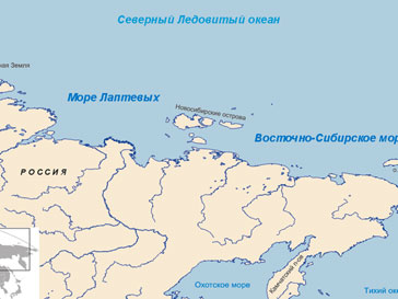 Карта россии море лаптевых