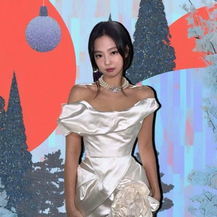 Нюдовый макияж + прическа с хвостом: идея праздничного зимнего образа от Дженни из BLACKPINK