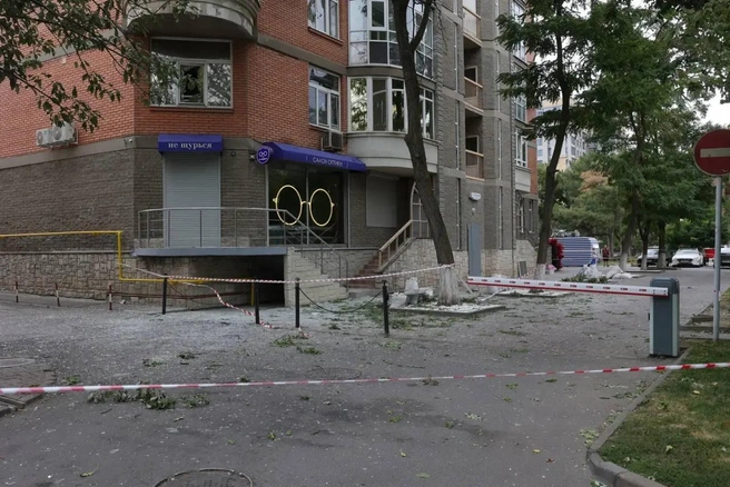 А это уже последствия в центре города | Источник: Юрий Слюсарь / Telegram