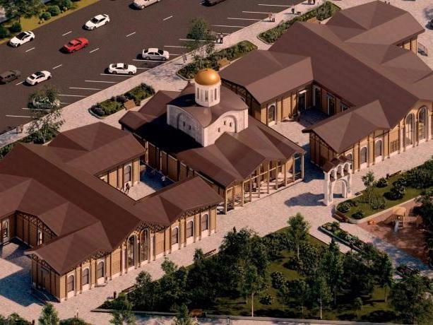 Здание займет изрядную долю Городского сада | Источник: Проектная документация