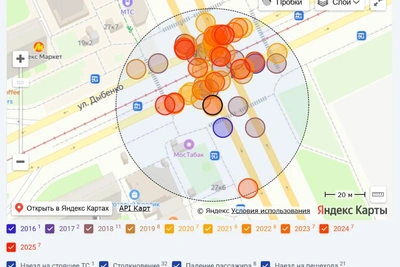 Петербургский перекрёсток вошёл в число самых аварийных в стране