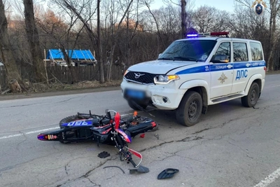 Травма подростка при ДТП с авто ДПС в Александровске-Сахалинском