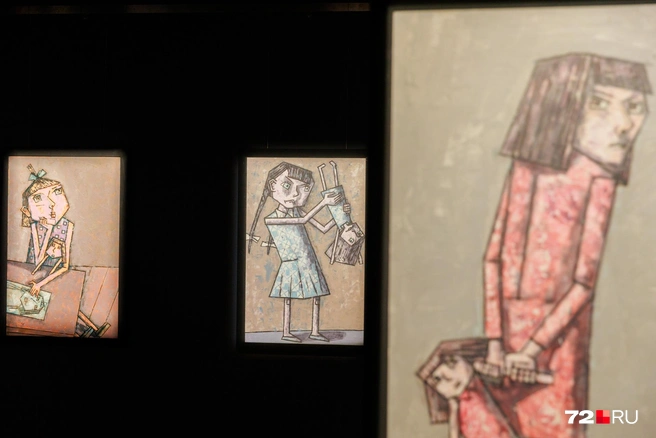Картины Дмитрия Трубина с выставки «Маленькие взрослые» | Источник: Ирина Шарова / 72.RU