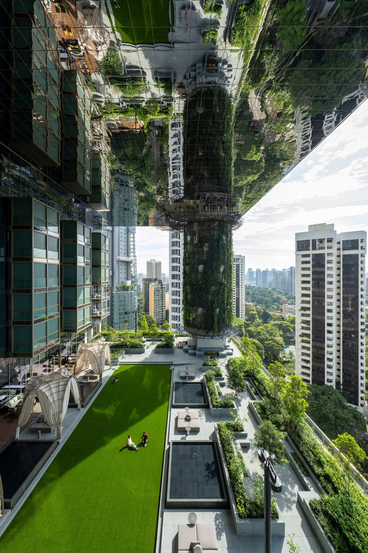 Отель с «висячими садами» в Сингапуре