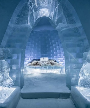 Зимние забавы: ледяной отель в Швеции