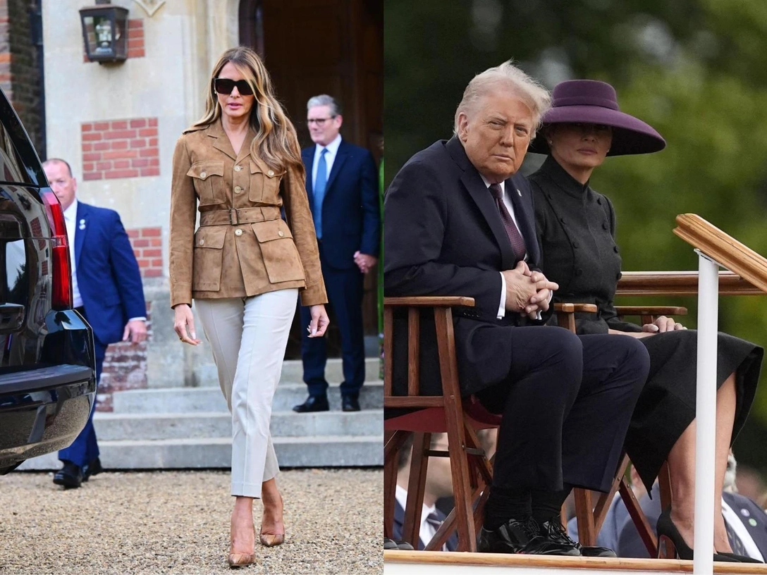 Пять тайных знаков в образах Мелании Трамп на приемах королевской семьи | marieclaire.ru