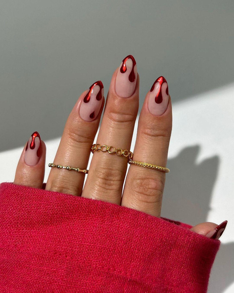 Вампирский маникюр: 6 самых стильных красных дизайнов ногтей на Хэллоуин