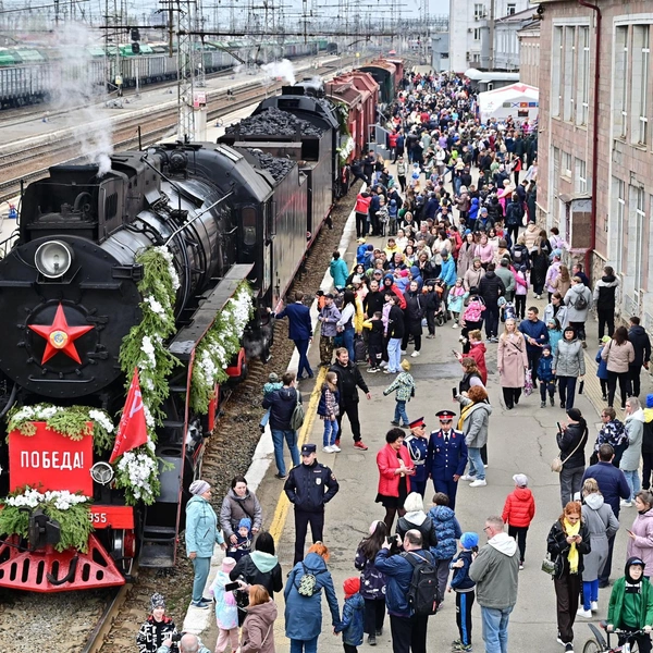 Поезд Победы приезжал на Пермь-2&nbsp;— это тоже «лебедянка» | Источник: Василина Любимова / 59.RU