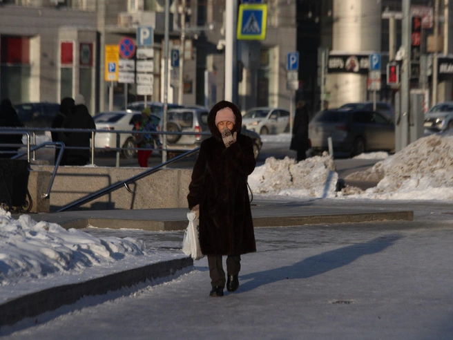 Дышать через варежки — еще один способ справиться с морозом. | Источник: Андрей Бортко / NGS.RU