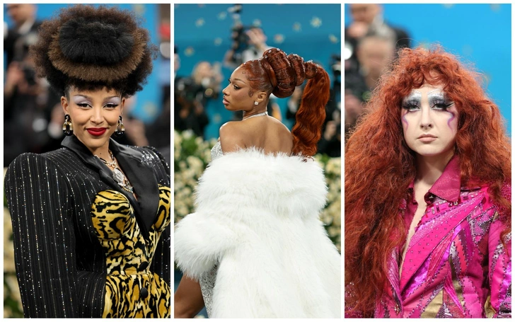 Doja Cat, Megan Thee Stallion и Чаппелл Рон на Met Gala 2025 | Источник: Getty Images