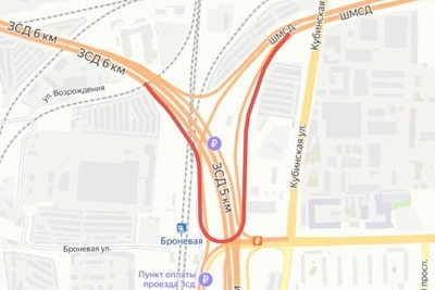 В Петербурге на ЗСД дважды перекроют съезд на Витебскую развязку
