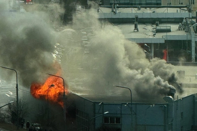 На Кушелевской дороге в Петербурге произошел пожар