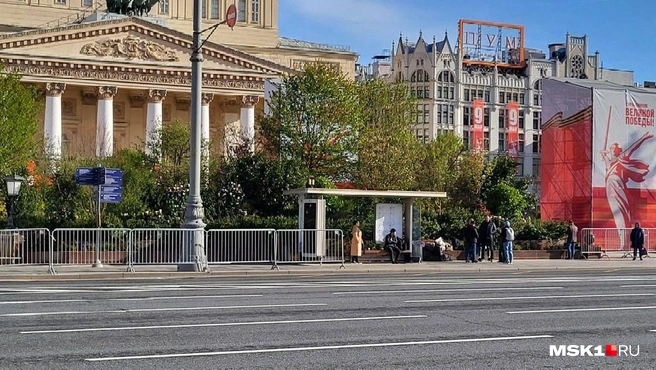 У Большого театра все перекрыто | Источник: Иван Гусаров / MSK1.RU