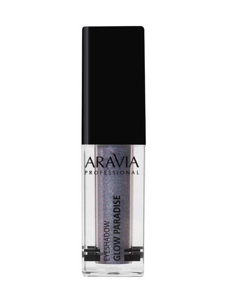 Жидкие сияющие тени для век Glow Paradise/серебристо-синий дуохром Aravia Professional 