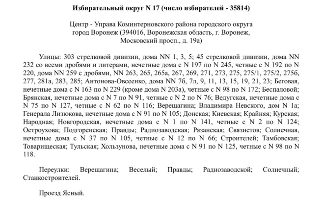 Источник: избирательная комиссия Воронежской области / Voronezh.izbirkom.ru