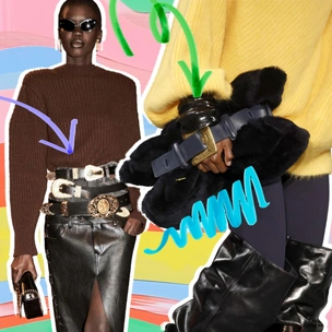 Ремень — главный аксессуар зимы 2025/26: носим на талии, сумках и даже ботинках