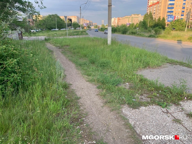 Основная дорожка до автобусной остановки | Источник: Полина Котышева / MGORSK.RU