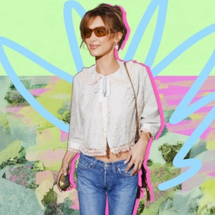 Джинсы с низкой посадкой + бохо-блузка: идея красивого образа на весну 2026 от Беллы Хадид