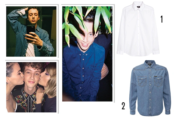 1. Рубашка, H&M. 2. Рубашка, Wrangler.