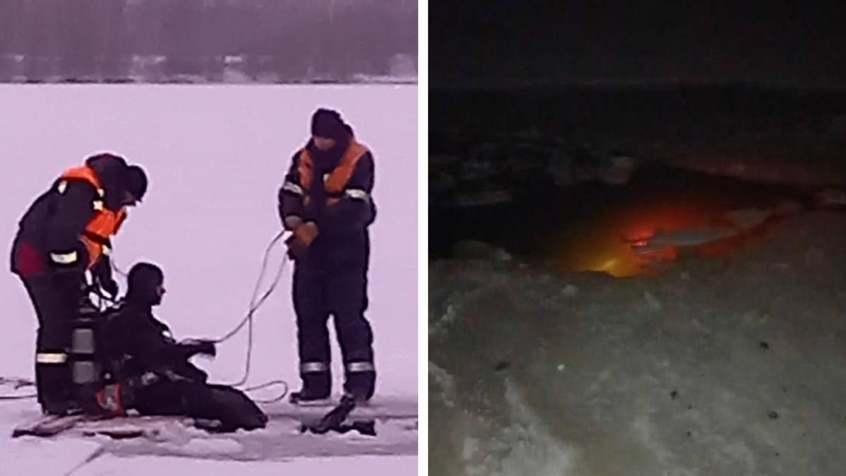 Водолазы нашли тело водителя, чья легковушка провалилась под лед рядом с Архангельском