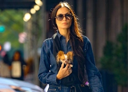 Деми Мур в Нью-Йорке