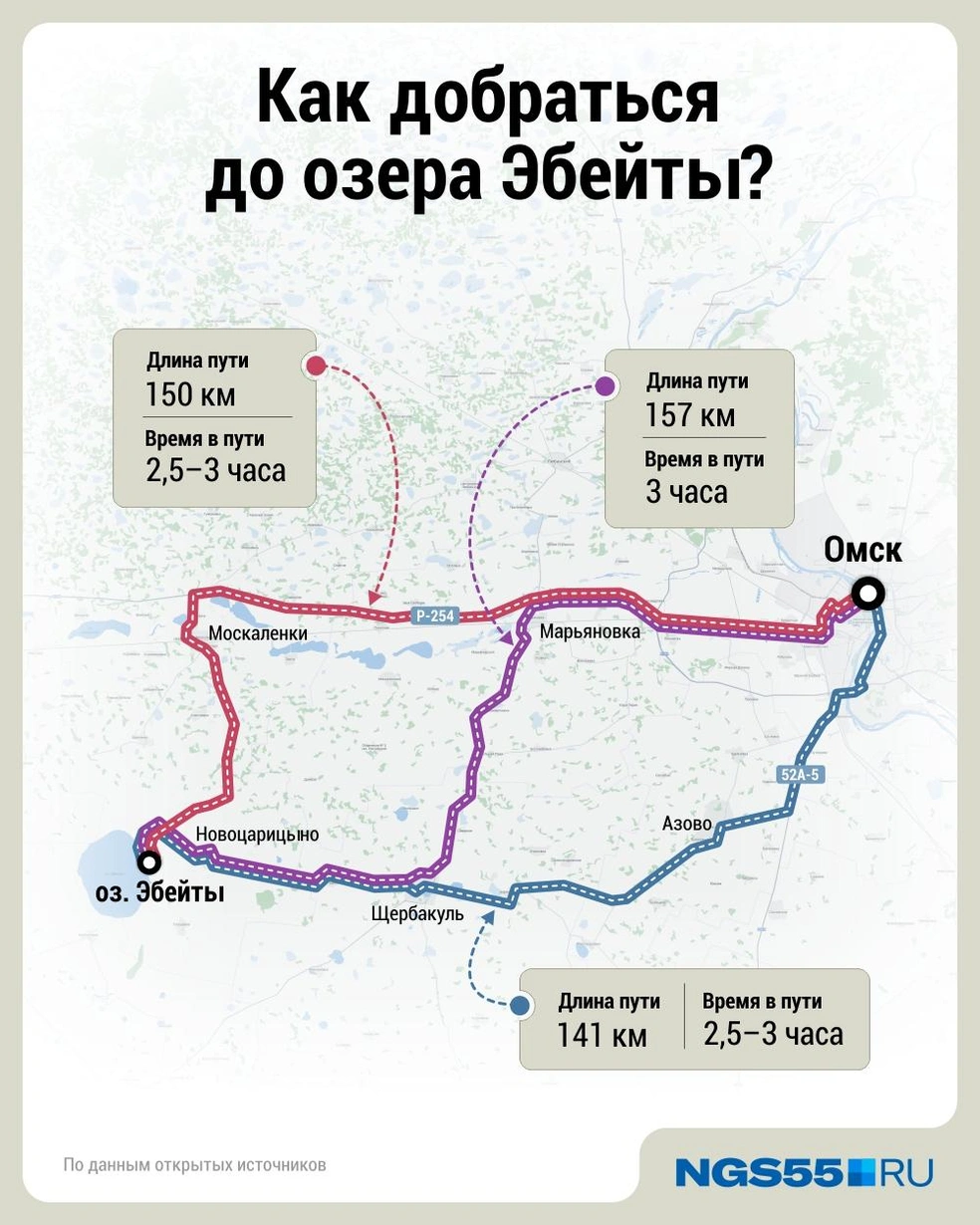 Добраться до озера можно тремя путями | Источник: Дмитрий Гладышев / Городские медиа 