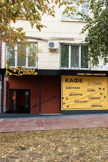 Входная группа была незамысловатой | Источник: Кафе «Кошачье копытце» / Vk.com