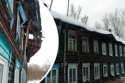 Снег повредил крышу аварийного дома в Ярославской области